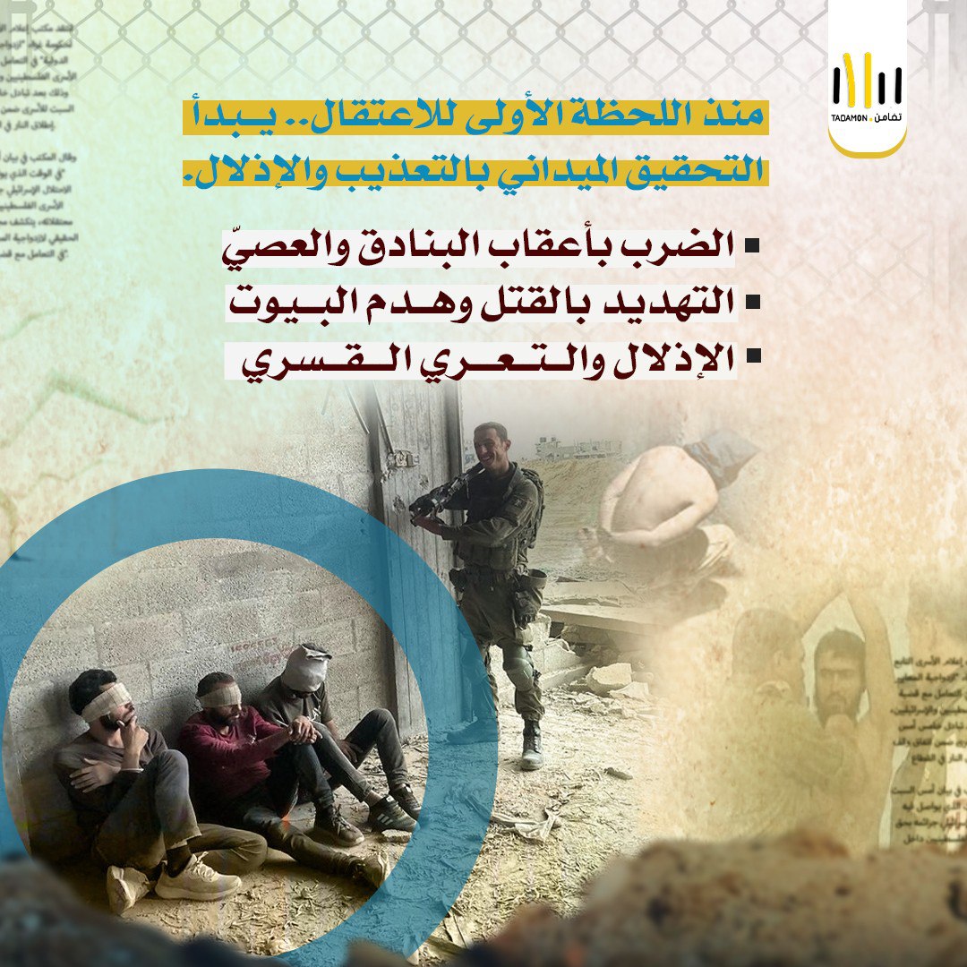 ظروف التحقيق مع الأسرى الفلسطينيين